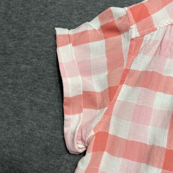 St. John's Bay Pink and White Plaid Blouse 100% Cotton Size XXL - Picture 4 of 9